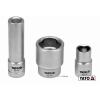 Головки торцеві для обслуговування інжекторних помп YATO : 1/2", Cr-V, 3 шт [12/48]