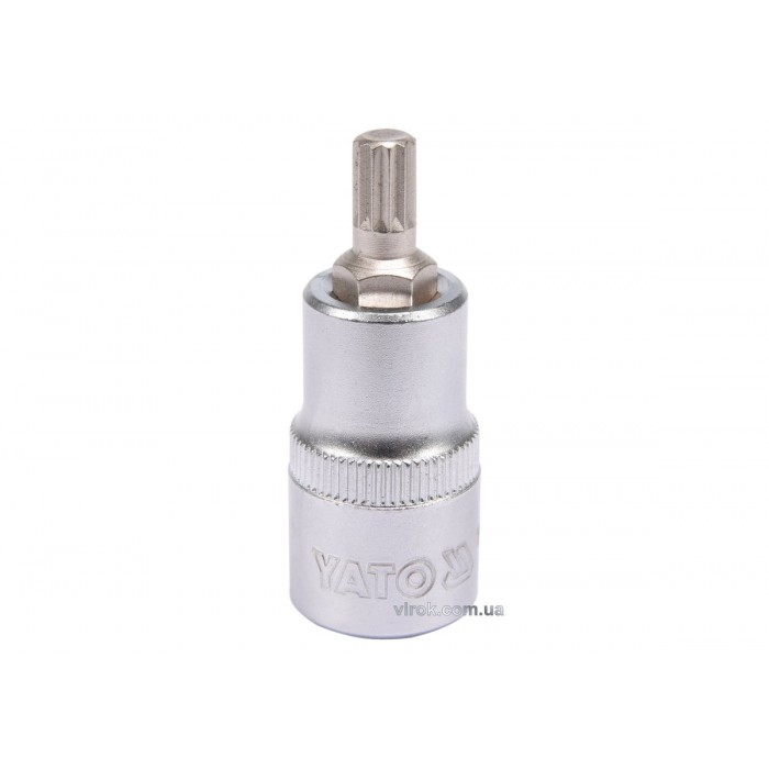 Головка торцева YATO квадрат 1/2 "SPLINE" М8, L= 55 мм [40/240]