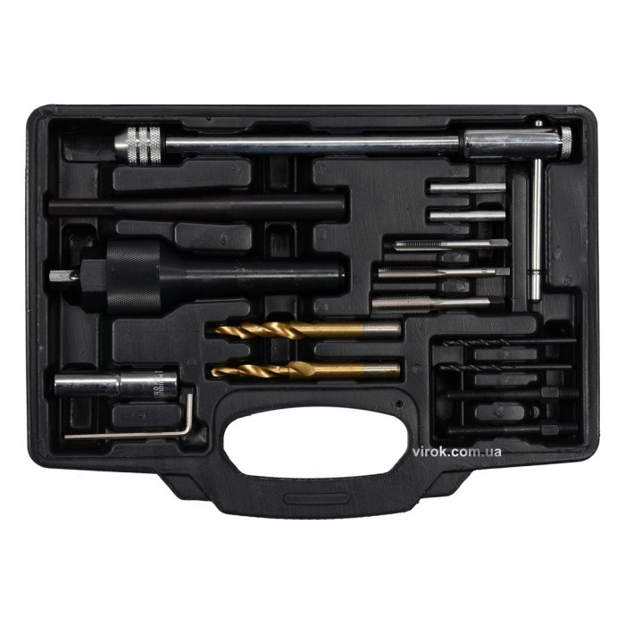 Набір для видалення пошкоджених свічок розжарювання YATO квадр. 3/8" , 16 Од. [5]