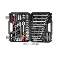 Набір головок торцевих YATO : квадрат 1/2", 1/4" з інструментами. 77 шт. [2]