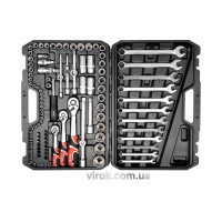 Набір головок торцевих YATO : квадрат 1/2", 3/8", 1/4" з інструментами, насадками. 111 шт. [2]