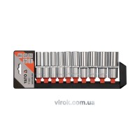 Набір головок торцевих подовжених YATO : квадрат 1/2", М10-24, L= 76 мм. 10 Шт. [5/10]