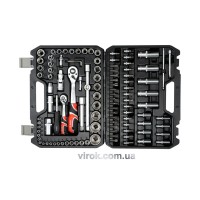 Набір головок торцевих YATO : квадрат 1/2", 1/4" з інструментами, насадками. 108 шт. [2]