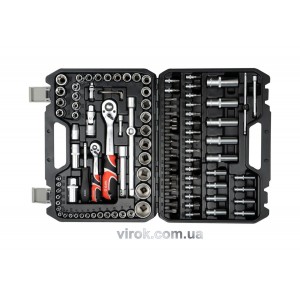 Набір головок торцевих YATO : квадрат 1/2", 1/4" з інструментами, насадками. 108 шт. [2]