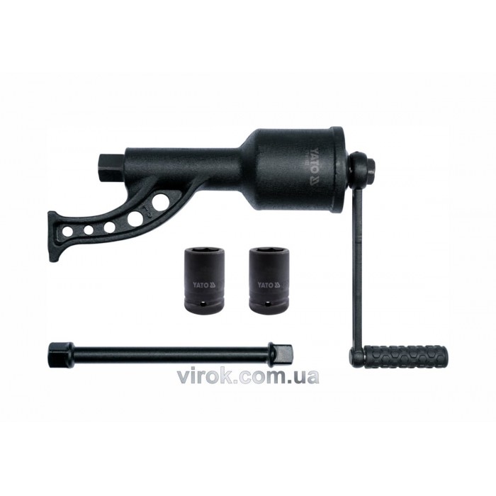 Вороток з редуктором YATO : квадрат 1", F= 5800 Нм, L= 380 мм [1/60]