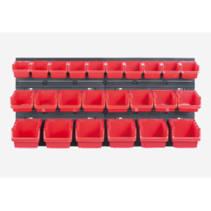 Таблиця перфорована 400х165х400 мм з ергобоксами: 70х100х155 мм 8шт, 90х120х195 мм 6шт, 60х80х115 10