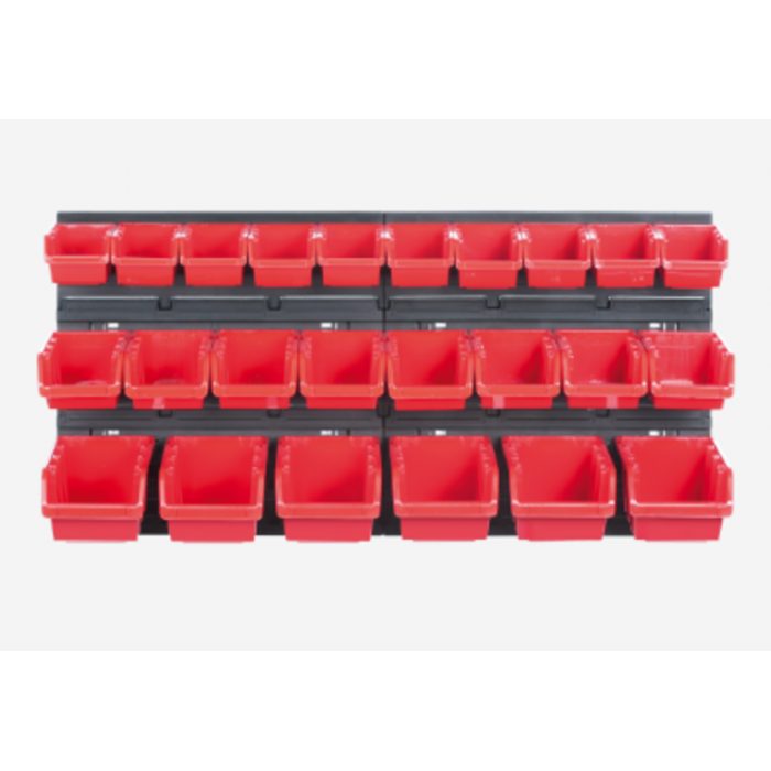 Таблиця перфорована 400х165х400 мм з ергобоксами: 70х100х155 мм 8шт, 90х120х195 мм 6шт, 60х80х115 10