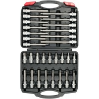 Набір головок торцевих з 6-гранними насадками YATO до квадрату 1/2", М5-М19, l=55-200мм, 30 елем [3]