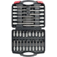 Набір головок торцевих з насадками TORX YATO до квадрату 1/2". T20-T70, l= 55-200 мм, 32 елем. [3]