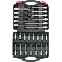 Набір головок торцевих з насадками SPLINE YATO до квадрату 1/2". М5-М16, l= 55-200 мм, 26 елем. [3]