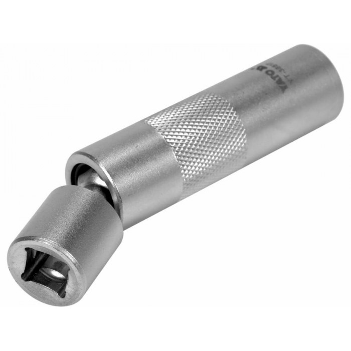 Головка торцева 12-гранна до свічок двигунів тонкостін YATO М16 з кардан приводом, квад 3/8" l=98 мм