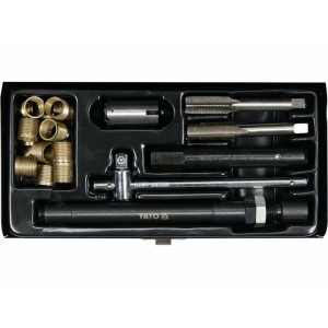 Засоби для ремонту "свічок" запалу YATO: мітчик під головку М14х 1,25 і 20 напрям. втулок, комп. 25е