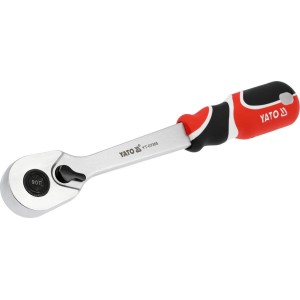 Тріщатка YATO: квадрат 1/2"(12,7 мм), L=256 мм, КМ до 1000 Nm, з прямою ручкою,90 зубів [10]