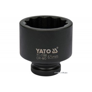 Головка торцева ударна 12-гранна YATO : квадрат 1", М= 65 мм, L= 93 мм [4]