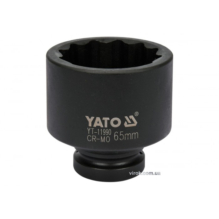 Головка торцева ударна 12-гранна YATO : квадрат 1", М= 65 мм, L= 93 мм [4]