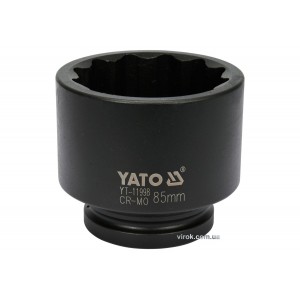 Головка торцева ударна 12-гранна YATO : квадрат 1", М= 85 мм, L= 102 мм [4]