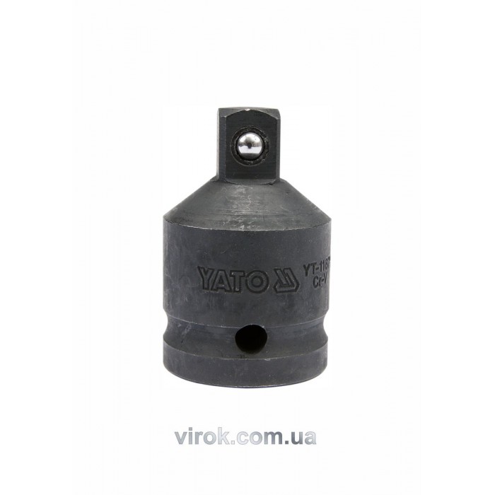 Перехідник ударний YATO : квадрат 3/4" - квадрат 1/2", L= 55 мм [12/48]