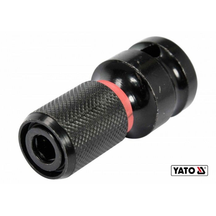 Перехідник ударний  з кв. 1/2" x HEX- 1/4" YATO, L= 50 мм [10/60]