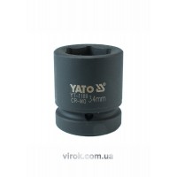 Головка торцева ударна 6-гранна YATO : квадрат 1", М= 34 мм, L= 61 мм [6/24]