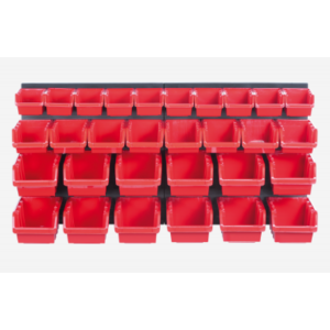 Таблиця перфорована 400х165х400мм з ергобоксами: 70х100х155 мм 8шт, 90х120х195 мм 12шт, 60х80х115 10