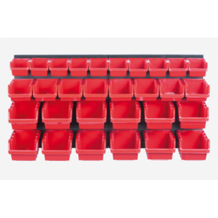 Таблиця перфорована 400х165х400мм з ергобоксами: 70х100х155 мм 8шт, 90х120х195 мм 12шт, 60х80х115 10