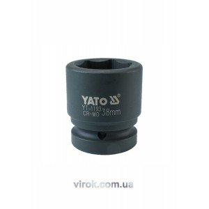 Головка торцева ударна 6-гранна YATO : квадрат 1", М= 38 мм, L= 65 мм [5/20]
