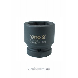 Головка торцева ударна 6-гранна YATO : квадрат 1", М= 41 мм, L= 65 мм [4/16]