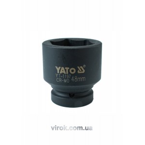 Головка торцева ударна 6-гранна YATO : квадрат 1", М= 48 мм, L= 73 мм [2/8]
