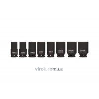 Набір головок торцевих ударних YATO : подовжені, квадрат 3/4", M22-41 мм, L= 90 мм, 8 шт. [4]