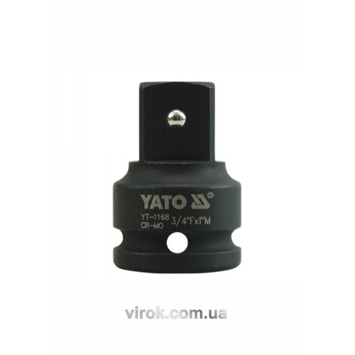 Перехідник ударний YATO : квадрат 3/4" - квадрат 1", L= 63 мм [12/48]