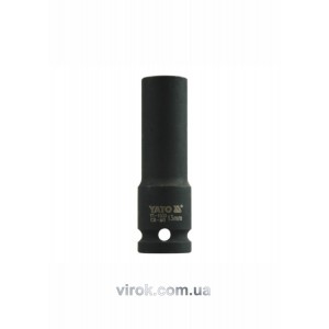Головка торцева ударна 6-гранна YATO : подовжена, квадрат 1/2", М= 13 мм, L= 78 мм [30/120]