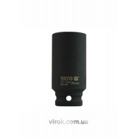 Головка торцева ударна 6-гранна YATO : подовжена, квадрат 1/2", М= 28 мм, L= 78 мм [12/48]