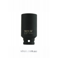 Головка торцева ударна 6-гранна YATO : подовжена, квадрат 1/2", М= 30 мм, L= 78 мм [10/40]