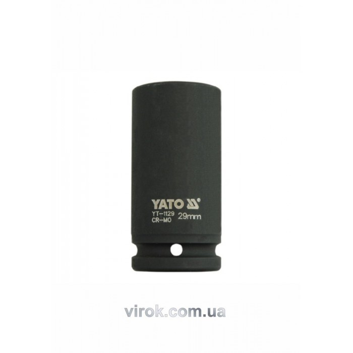 Головка торцева ударна 6-гранна YATO : подовжена, квадрат 3/4", М= 29 мм, L= 90 мм [8/32]