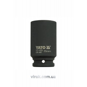 Головка торцева ударна 6-гранна YATO : подовжена, квадрат 3/4", М= 35 мм, L= 90 мм [6/24]