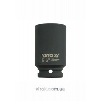Головка торцева ударна 6-гранна YATO : подовжена, квадрат 3/4", М= 36 мм, L= 90 мм [6/24]