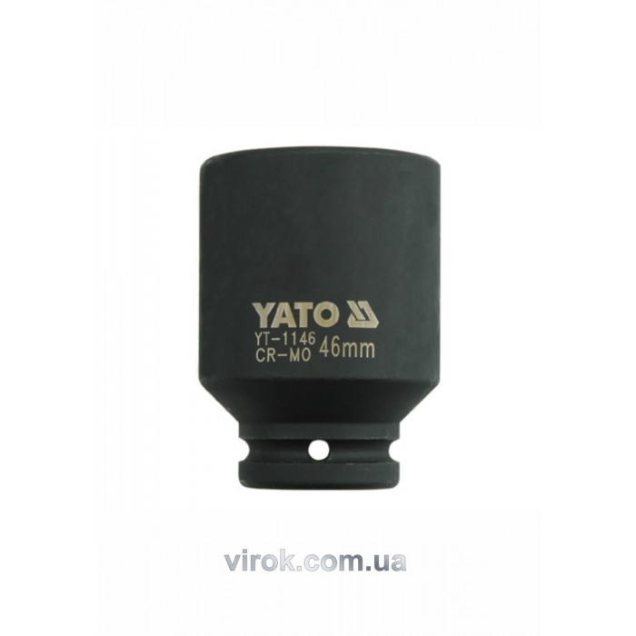 Головка торцева ударна 6-гранна YATO : подовжена, квадрат 3/4", М= 46 мм, L= 90 мм [3/12]