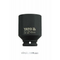Головка торцева ударна 6-гранна YATO : подовжена, квадрат 3/4", М= 48 мм, L= 90 мм [2/8]