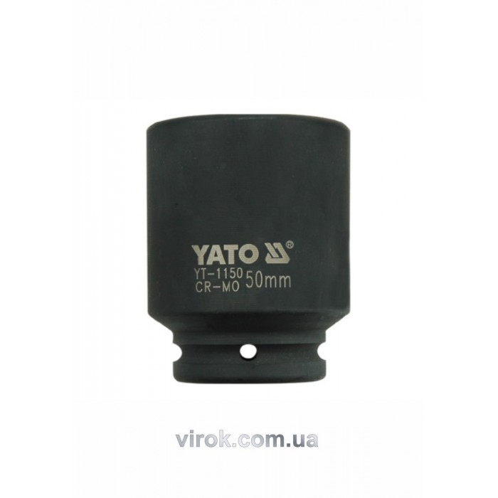 Головка торцева ударна 6-гранна YATO : подовжена, квадрат 3/4", М= 50 мм, L= 90 мм [2/8]