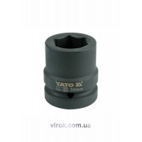 Головка торцева ударна 6-гранна YATO : квадрат 1", М= 30 мм, L= 60 мм [6/24]