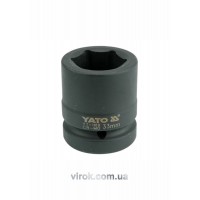 Головка торцева ударна 6-гранна YATO : квадрат 1", М= 33 мм, L= 61 мм [6/24]