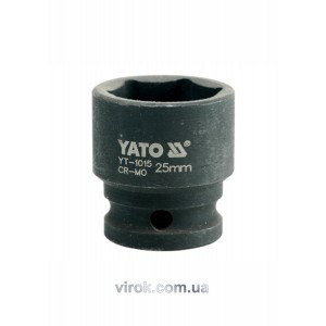 Головка торцева ударна 6-гранна YATO : квадрат 1/2", М= 25 мм, L= 43 мм [30/120]