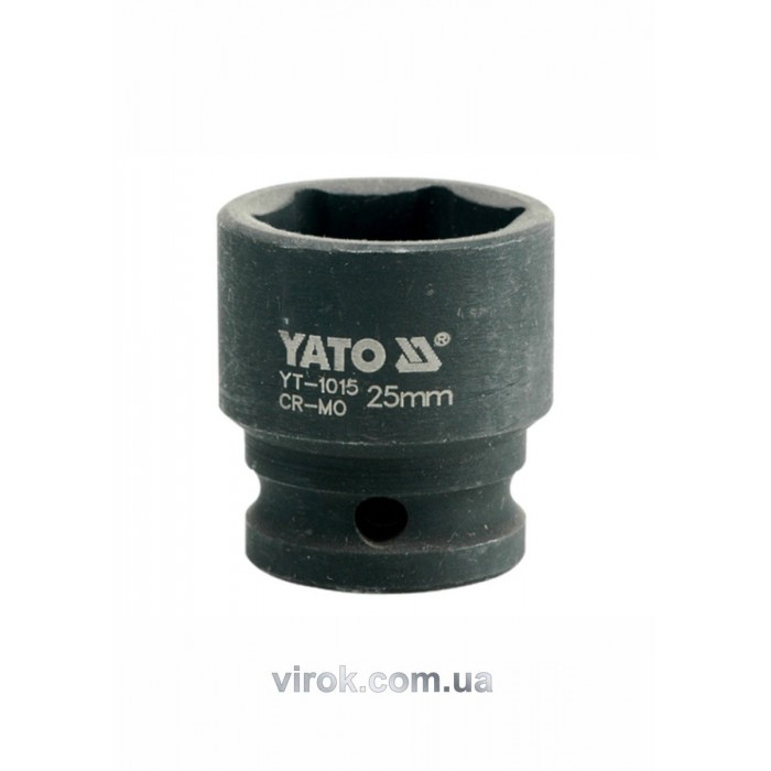 Головка торцева ударна 6-гранна YATO : квадрат 1/2", М= 25 мм, L= 43 мм [30/120]