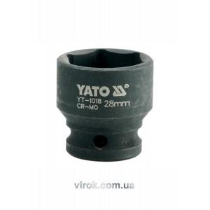 Головка торцева ударна 6-гранна YATO : квадрат 1/2", М= 28 мм, L= 48 мм [24/96]