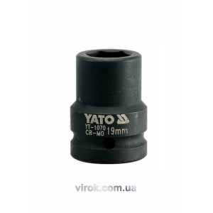 Головка торцева ударна 6-гранна YATO : квадрат 3/4", М= 19 мм, L= 50 мм [16/64]