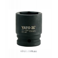 Головка торцева ударна 6-гранна YATO : квадрат 3/4", М= 33 мм, L= 56 мм [8/32]
