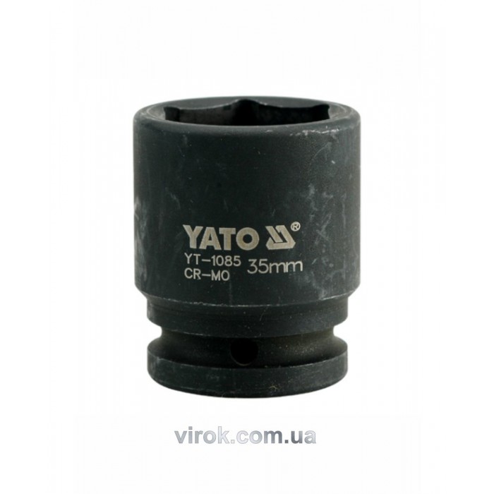 Головка торцева ударна 6-гранна YATO : квадрат 3/4", М= 35 мм, L= 56 мм [6/24]