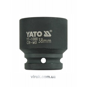 Головка торцева ударна 6-гранна YATO : квадрат 3/4", М= 38 мм, L= 57 мм [6/24]