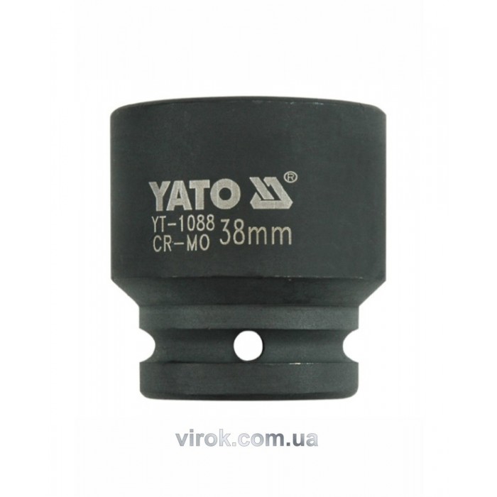 Головка торцева ударна 6-гранна YATO : квадрат 3/4", М= 38 мм, L= 57 мм [6/24]