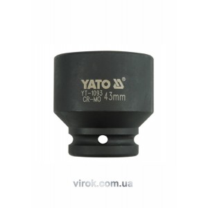 Головка торцева ударна 6-гранна YATO : квадрат 3/4", М= 43 мм, L= 57 мм [4/16]